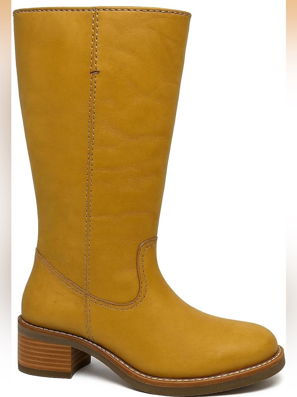 Frye- Camryn Women’s Tall Leather Riding Boots - Mustard Yellow NWT size 10